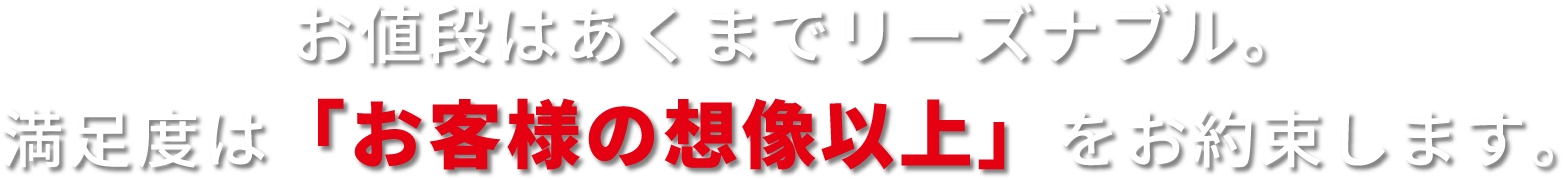 お値段はあくまでリーズナブル